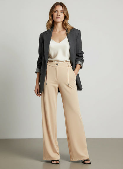 Black Prestige Wide-Leg