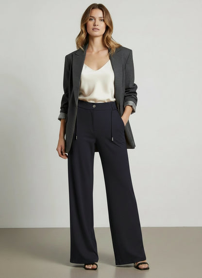 Black Prestige Wide-Leg