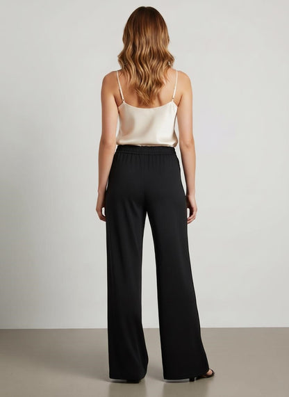 Black Prestige Wide-Leg