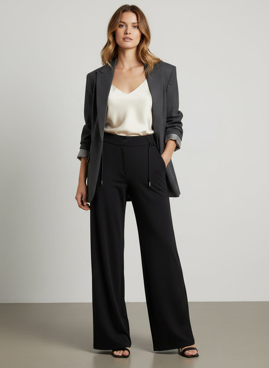 Black Prestige Wide-Leg